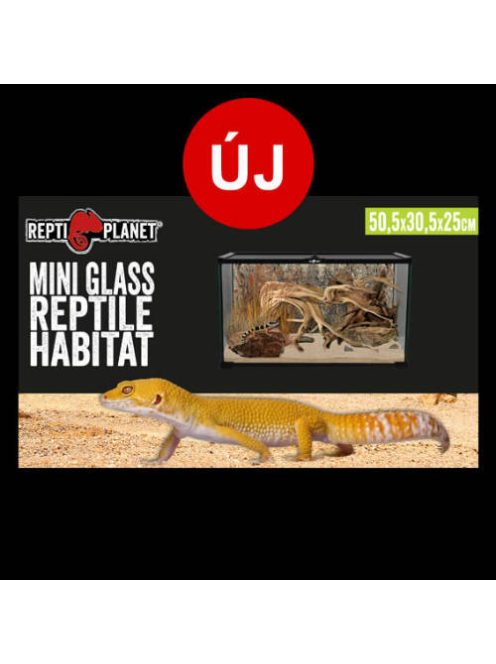 Repti Planet mini Glass Reptile Habitat - üveg terrárium  (50,5x30,5x25cm)