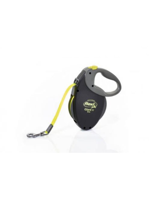 Flexi Giant "S/M" (neon,fekete) - szalagos automata póráz (8m)
