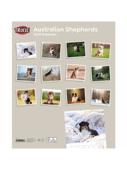Trixie Calendar Australian Shepherd - falinaptár (Ausztrál juhászkutya) 2021