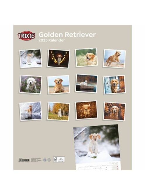 trixie 12560 naptár Golden Retriever
