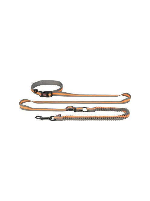 Trixie Jogging Leash - jogging póráz (papaja,szürke) kutyák részére (1.33-1.8m/Ø20mm)
