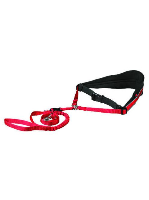 Trixie Waist Belt - futópóráz - piros/fekete - (70-120cm/12cm