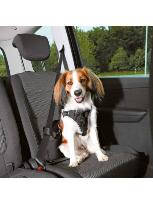 Trixie Car Harness Comfort - biztonsági hám autóba -fekete - (L) kutyák részére (65-88cm/23mm)