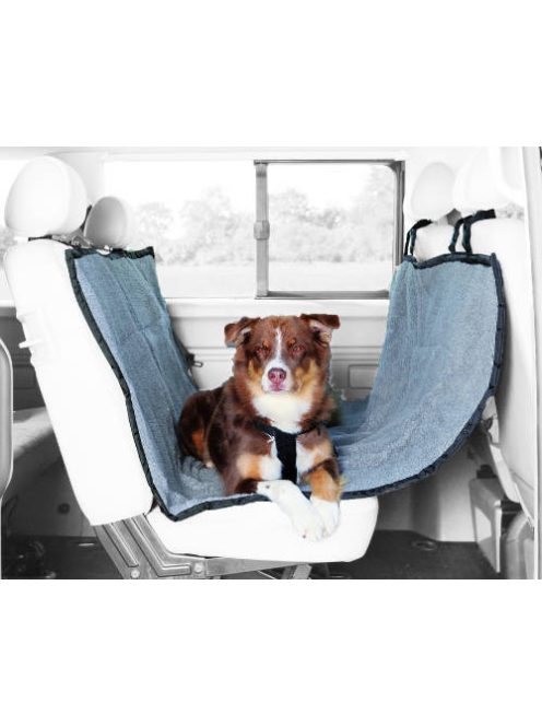 Trixie Car Seat Cover - autós üléstakaró (hátsó ülésre,fekete,szürke) 1,45x1,60m
