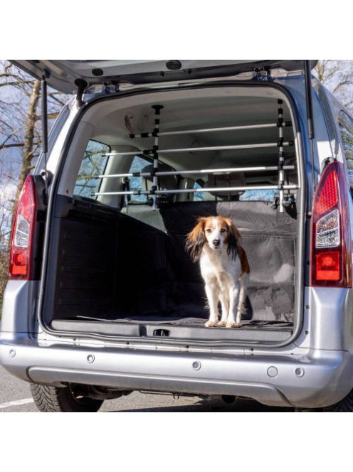 Trixie Car Grid - autóba való térelválasztó - ezüst/fekete - (sz:105-172cm, m:46-60cm)