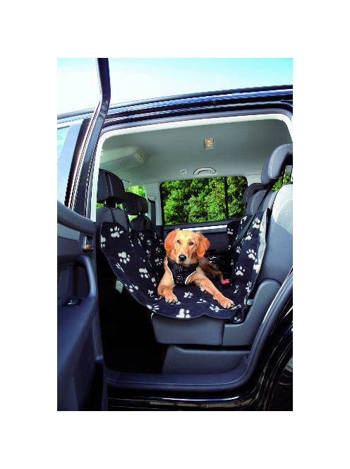 Trixie Car Seat Cover - autós üléstakaró (hátsó ülésre,fekete, mintás) 1,40x1,45m