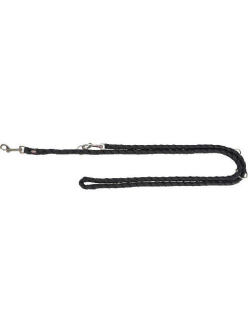 Trixie prémium állítható póráz - fekete - (S-M) 2m/12mm