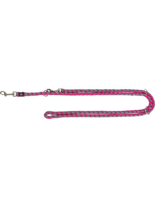 Trixie prémium állítható póráz - rózsaszín/szürke - (S-M) 2m/12mm