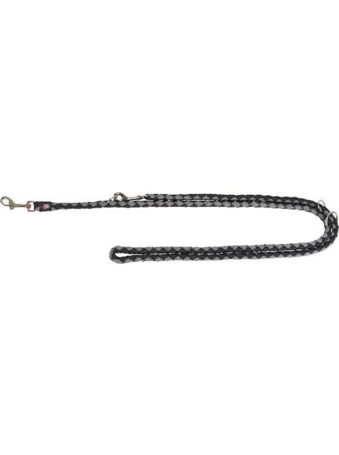 Trixie Cavo Adjustable Leash - póráz (fonott, fekete/ezüst) kutyák részére (S-M) 2m/12mm