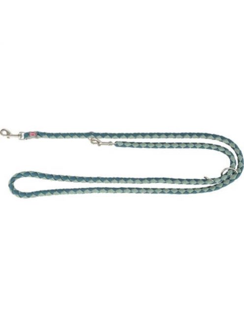 Trixie Cavo Leash - állítható, fonott póráz (petrol kék /zsályazöld) kutyák részére (L-XL) 2m/ø18mm