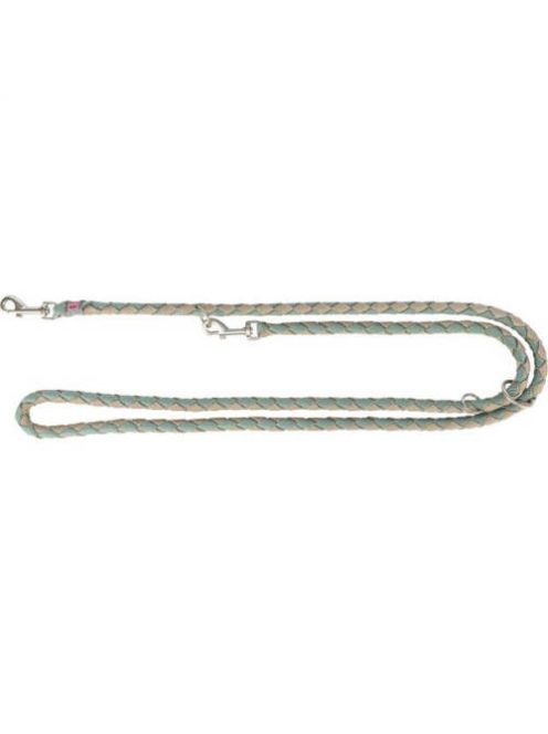 Trixie Cavo Leash - állítható, fonott póráz (zályazöld /homok szín) kutyák részére (L-XL) 2m/ø18mm
