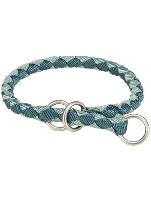 Trixie Cavo Stop-the-pull Collar - fonott nyakörv (zsálya/petrol kék) kutyák részére (S-M) 35-41/Ø12mm