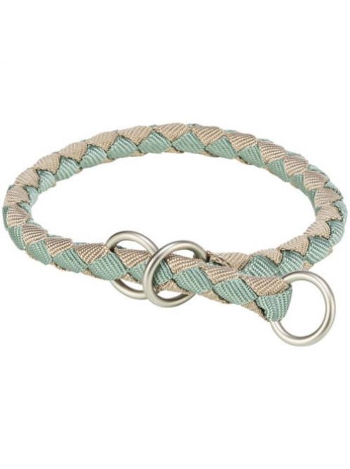 Trixie Cavo Stop-the-pull Collar - fonott nyakörv (zsálya/homokszín) kutyák részére (M) 39-45/Ø12mm