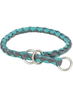   Trixie Cavo Stop-the-pull Collar - fonott nyakörv (aquakék/grafitszürke) kutyák részére (S) 30-36/Ø12mm