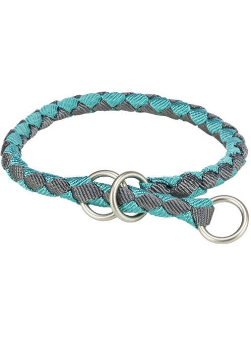 Trixie Cavo Stop-the-pull Collar - fonott nyakörv (aquakék/grafitszürke) kutyák részére (S) 30-36/Ø12mm