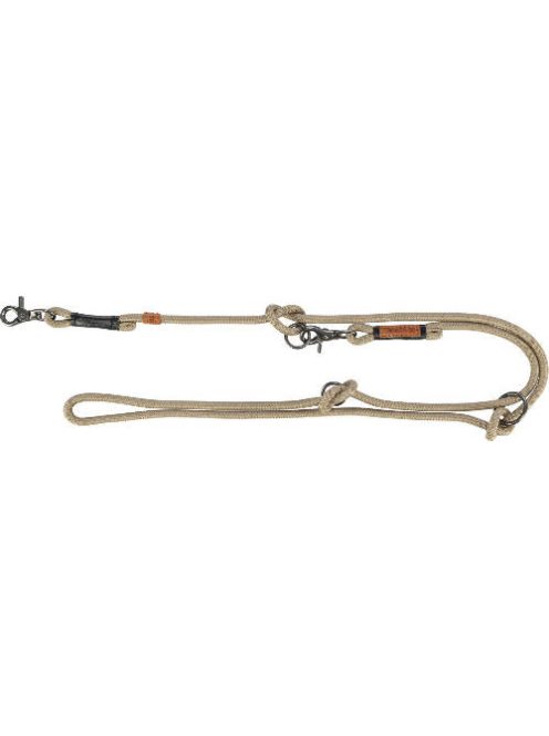 Trixie Be Nordic Leash - állítható póráz fonott kötélből (homok/fekete) L-XL (2m/Ø13mm)