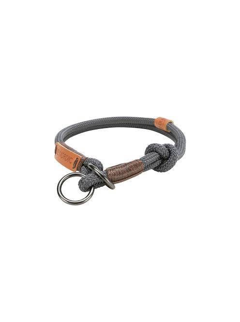 Trixie Be Nordic Collar - nyakörv fonott kötélből (sötét szürke/barna) S (35cm/Ø6mm)