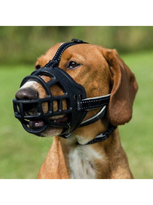 Trixie Muzzle Flex - szilikon szájkosár - fekete (S) 20cm