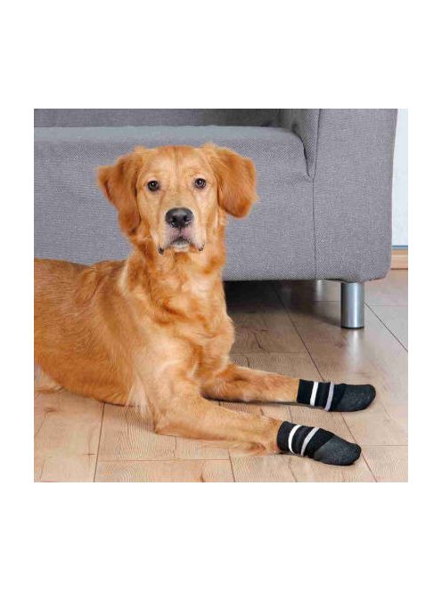 Trixie Dog Socks - zokni (csúszásmentes gumitalppal,fekete) kutyák részére (XL)