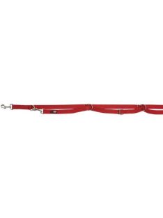   KT24: Trixie Premium Adjustable Leash, Extra Long - állítható póráz - piros (L-XL) 3m/25mm
