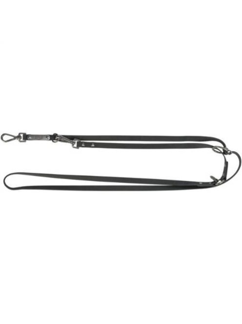Trixie CityStyle Adjustable Lead (S-M) - állítható póráz (PVC bevonattal/fekete) kutyák részére (2m/13mm)
