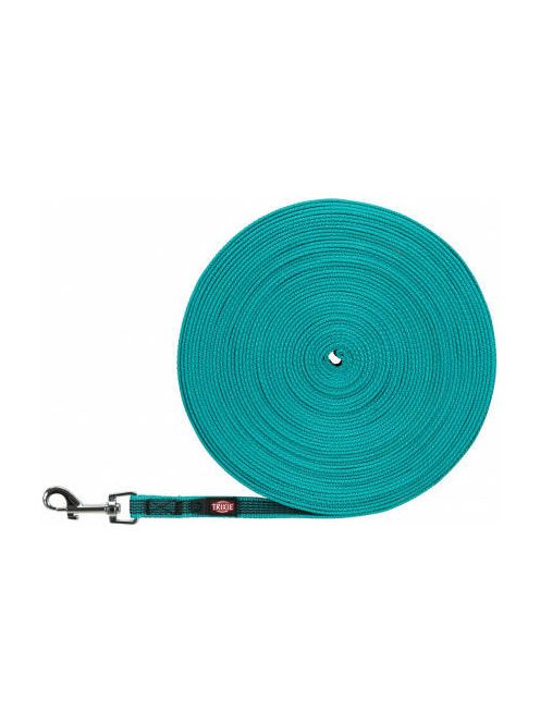 KT24: Trixie Tracking Leash - követő póráz - türkiz - (15m/15mm) S-M