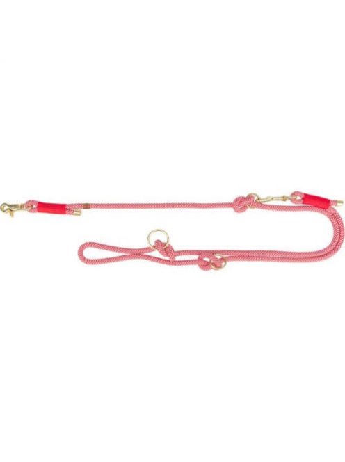 Trixie soft rope adjustable lead - kiképzőpóráz, fontt kötélből (piros/krém) kutyák részére (M-L:2m/Ø10mm)