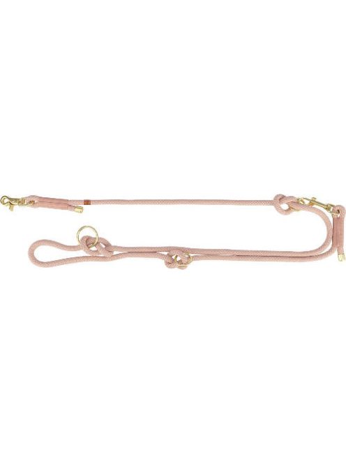 Trixie soft rope adjustable lead - kiképzőpóráz, fontt kötélből (rózsaszín/világos rózsaszín) kutyák részére (M-L:2m/Ø10mm)