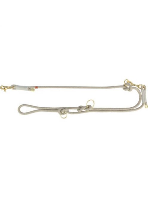 Trixie soft rope adjustable lead - kiképzőpóráz, fontt kötélből (világosszürke/szürke) kutyák részére (M-L:2m/Ø10mm)