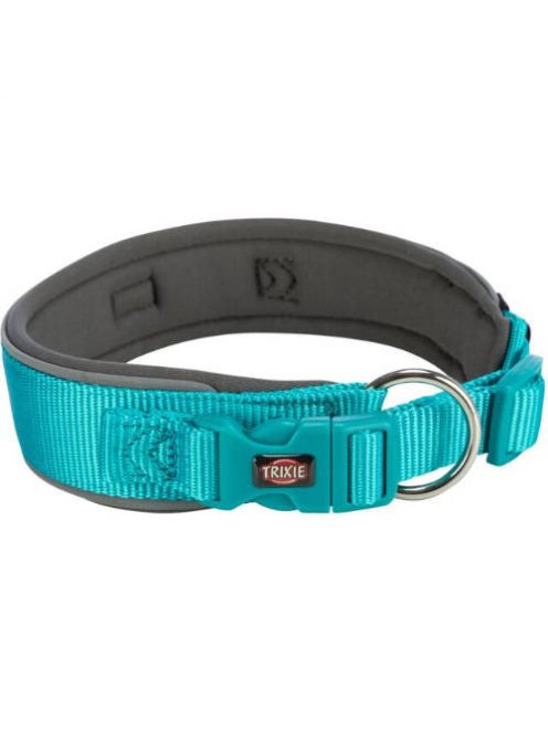 KT24: Trixie premium collar, extra wide (S-M) - nyakörv (extra széles,óceánkék/grafit) kutyák részére (S-M) 33-42cm/35mm