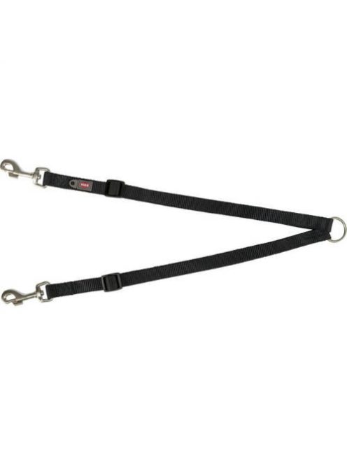 Trixie Prémium ikervezető póráz, XS-S: 40-70cm/10mm, fekete
