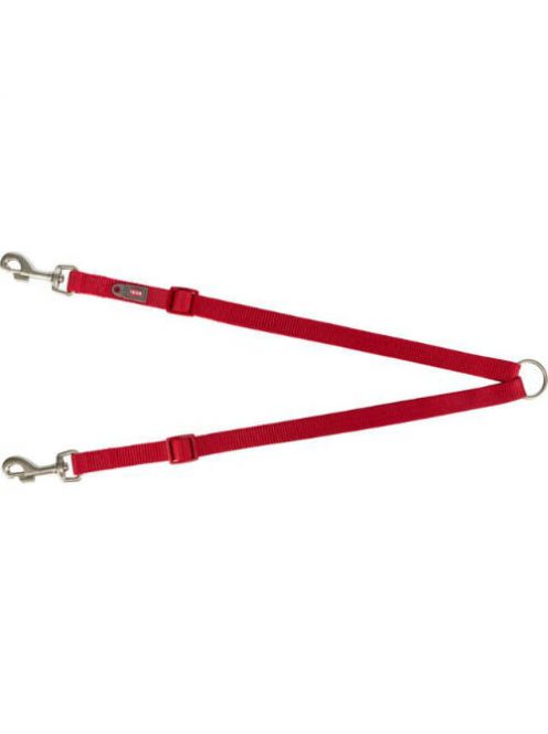 Trixie Prémium ikervezető póráz, M-L: 40-70cm/20mm, piros