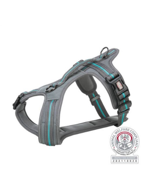 Trixie Fusion Touring Harness - hám (szürke,óceánkék) kutyák részére (M) 51-66cm/20mm