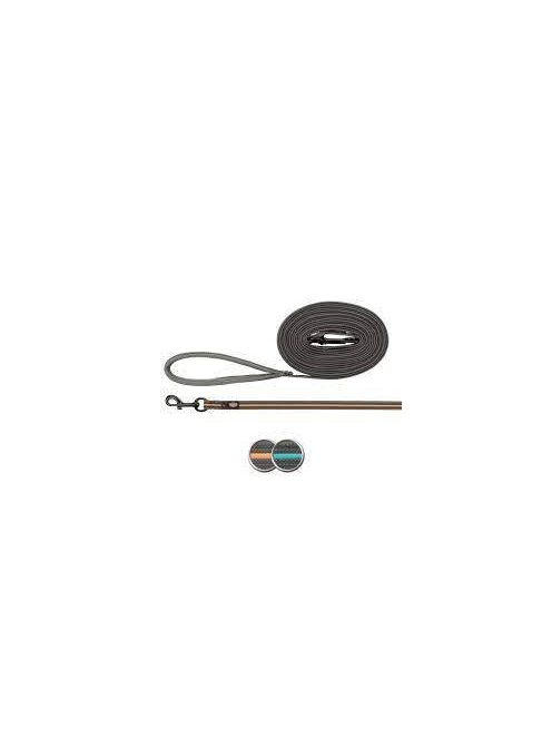 Trixie Fusion Tracking Leash - nyomkövető póráz (szürke,papaja) kutyák részére (M-XL) 15m/17mm