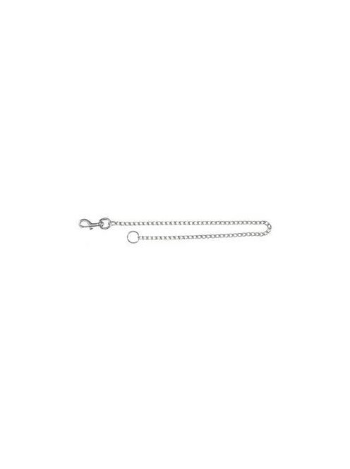 Trixie Chain - lánc póráz,bőr markolattal (80cm/4mm)