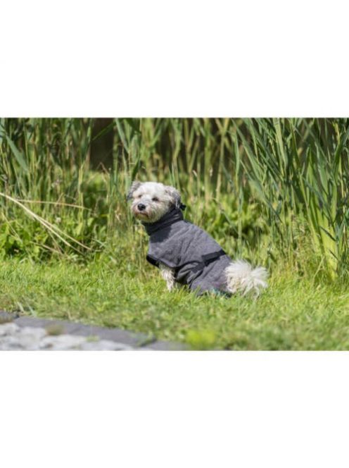 Trixie Bathrobe XS - fűrdőköpeny (szürke,frottír) kutyák részére (30cm)