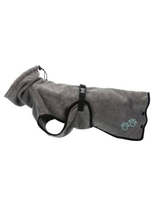 Trixie Bathrobe "S" - fűrdőköpeny (szürke,frottír) kutyák részére (40cm)