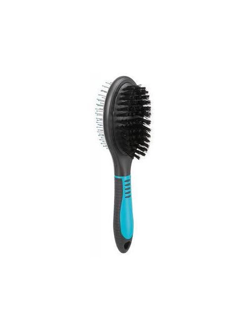 Trixie Brush double-sided - ovális kétoldalas kefe (türkizkék,fekete) kutyák részére (5x19cm)