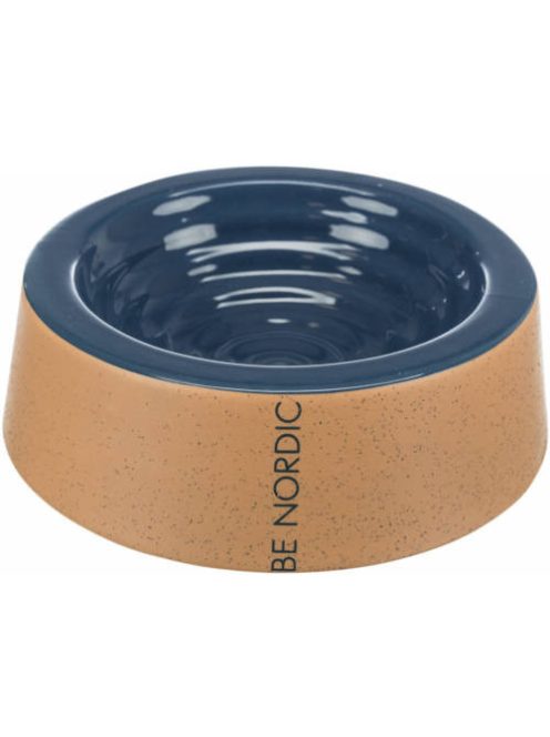 Trixie BE NORDIC Ceramic Bowl - kerámia tál (bézs,sötétkék) kutyák részére (0,2l /Ø16cm)