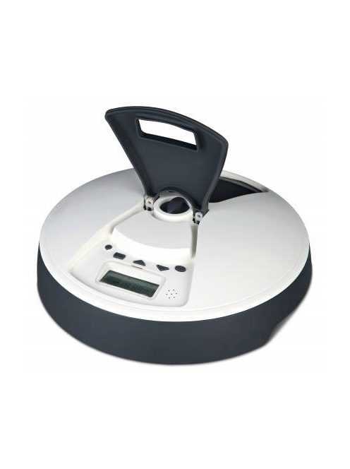 KT24: Trixie TX6 Automatic Food Dispenser - automata etető (fehér,fekete) 6x0,24l (Ø32x10cm)
