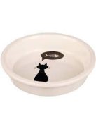 Trixie Ceramic Bowl - kerámia tál (fehér, mintás)  macskák részére (0,25l /Ø13cm)