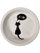 Trixie Ceramic Bowl - kerámia tál (fehér, mintás)  macskák részére (0,25l /Ø13cm)