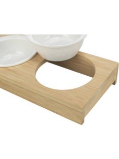   Trixie Ceramic Bowl Set - tál szett (fehér/ekrü) kutyák részére (2x0,25l, 13cm/27x8x13cm)