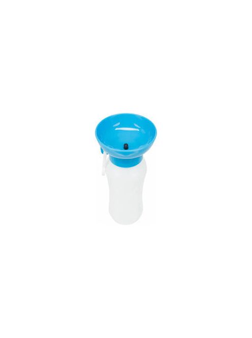 Trixie Bottle with Drinking Bowl - Műanyag úti itató, tállal (több féle színben) kutyák részére (0,55l)