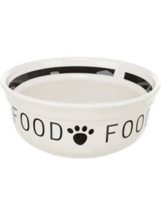   Trixie Replacement ceramic bowl "Food - csere kerámia tál  (fehér,fekete, FOOD felirattal) 24640-es szetthez ( Ø13cm/0,25l)