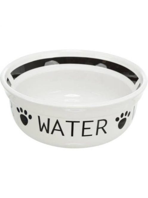 Trixie Replacement ceramic bowl "Water" - csere kerámia tál (fehér,fekete, WATER felirattal) 24643-es szetthez ( Ø25cm)