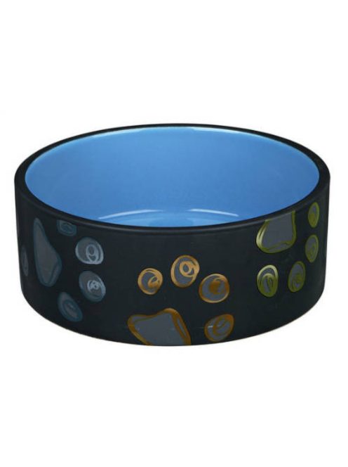 Trixie Jimmy Ceramic Bowl - kerámia tál (mintás, többféle színben) kutyák részére  (0,75l/Ø15cm)