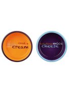 Trixie Bowl Set - kerámia tál (színes,mintás) fém állványban macskák részére (2x0,3l /Ø12cm)