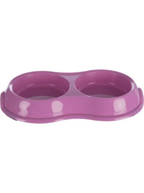 Trixie Double Bowl - Műanyag duplatál (vegyes színekben) macskák részére (0,2l /Ø11cm)