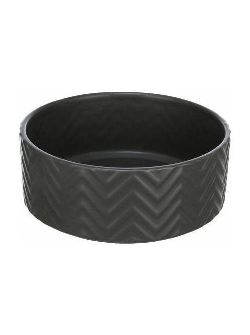 Trixie Ceramic Bowl - kerámia tál (nyomott mintával, fekete) kutyák részére (1,6l/Ø20cm)